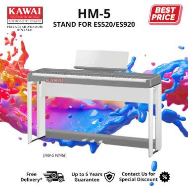 Stand HM5 for Kawai ES920/ES520 Authorized Dealer Resmi Putih