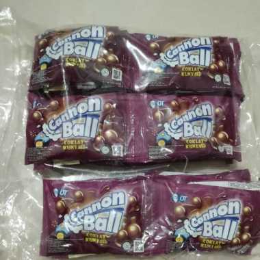 permen jadul canon ball coklat kunyah isi 24pcs