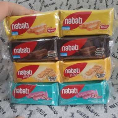 nabati wafer renceng wafer nabati keju coklat pink lava 20pcs x 20gr Keju