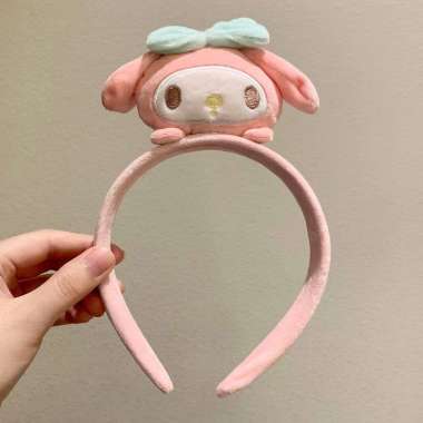 BD075 BANDO Boneka Cinnamorol Sanrio Kuromi Melody lucu/ BONEKA DI KEPALA AKSESORIES RAMBUT WANITA M