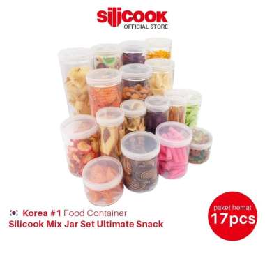 Silicook Mix Jar Set Ultimate Snack (Round 4x1200ml + 3x950ml + 2x500ml + 2x450ml + 4x330ml + 2x230m