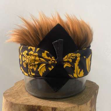 Blangkon Sunda 2024/Topi Udeng Rambut Palsu Motif Batik Terbaru/Iket Sunda Rambut/Udeng Jawa Bali Co