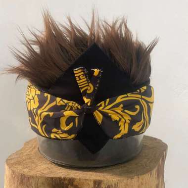 Blangkon Sunda 2024/Topi Udeng Rambut Palsu Motif Batik Terbaru/Iket Sunda Rambut/Udeng Jawa Bali Co