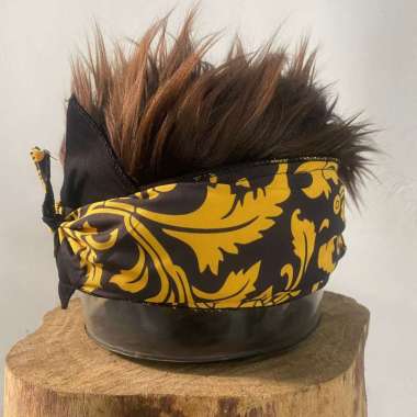 Totopong Iket Sunda Rambut Palsu Pria Dewasa/Topi Udeng Bali/Topi Udeng Jawa/Blangkon Jawa Bali Puti