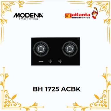 Kompor Gas Tanam MODENA 2 Burner Aluminum BH 1725 ACBK