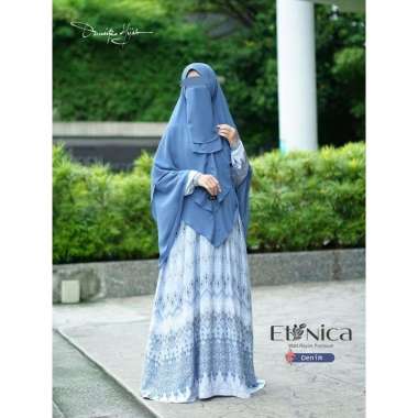 Etnica By Damaira Hijab | Gamis Set Rayon Premium | Gamis Etnic Rayon Adem| M Green