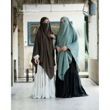French Khimar Instan by Azda | FK daily azda | Fk Crinkle Jumbo Bata
