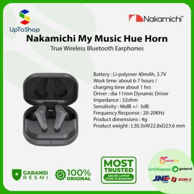 Nakamichi My Music Hue Horn True Wireless Bluetooth Earphones TWS Black