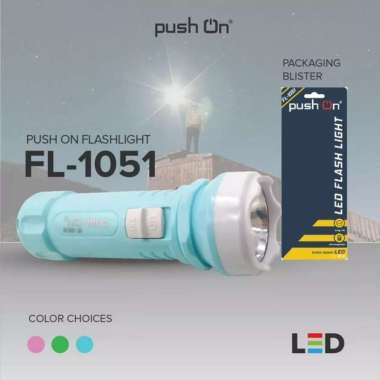 SENTER CAS PUSH ON FL 1051 / SENTER DENGAN LAMPU EMERGENCY SUPER BRIGHT Warna Random