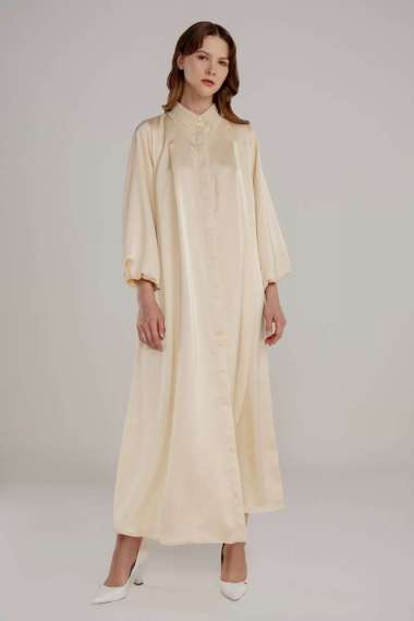 Benang Jarum - Vallea Pleated Dress - Cream M