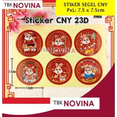 STIKER SEGEL IMLEK / STIKER CHINESE NEW YEAR / STIKER SEGEL STOPLES BIG Rabbit 6pcs