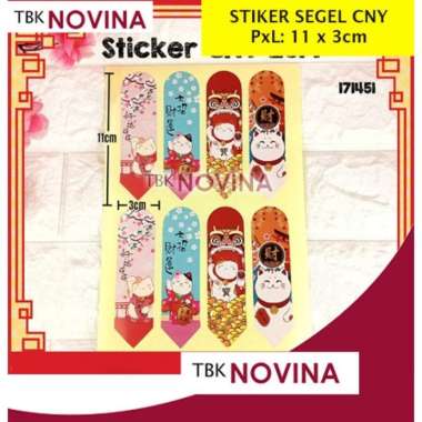 STIKER SEGEL IMLEK / STIKER CHINESE NEW YEAR / STIKER SEGEL STOPLES Cat 8pcs