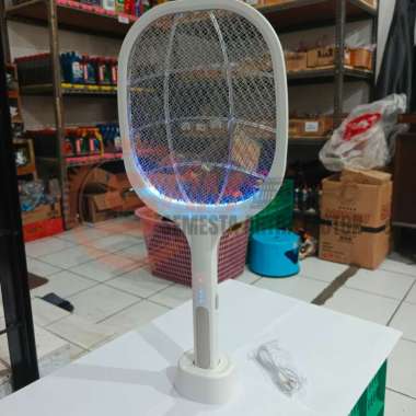 Kenmaster Raket Listrik Nyamuk Lalat Serangga KM-108 Electric Racket Aman Anti Kesetrum