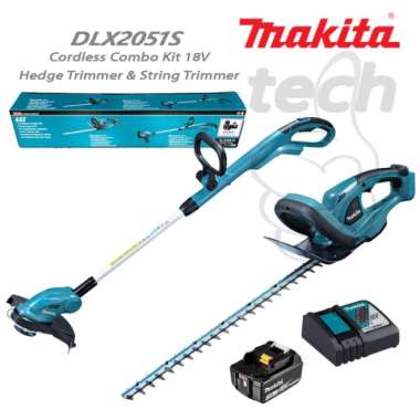 Mesin Pangkas Pohon Semak Potong Rumput Senar Baterai Grass Hedge Trimmer 18V Makita DLX2051S Cordle