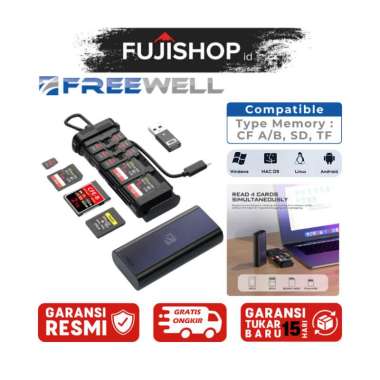 FreeWell Pro Card Reader For Type CF A/B - SD - TF Memory Card