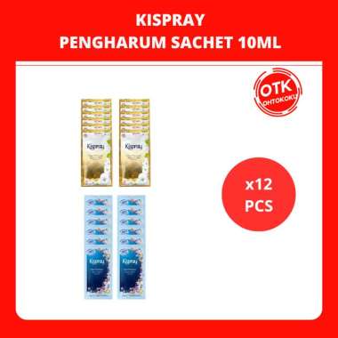 KISPRAY GOLD PELICIN PAKAIAN SACHET 10ML - 1 RENCENG 12 PCS Gold