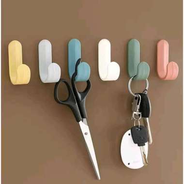 (4pcs) AGTG710 Gantungan Tempel Dinding Hook J / Hook Tempel Dinding Gantungan Baju / Cantolan Baju 