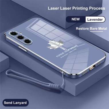 Promo Case Maple Samsung A16 4G / Samsung A16 5G Softcase Plating Terbaru Samsung A16 4G Biru
