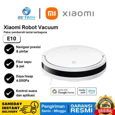 Xiaomi Robot Vacuum E10 Daya Hisap 4000Pa Sapu dan Pel Robot Vacum Original Garansi Resmi