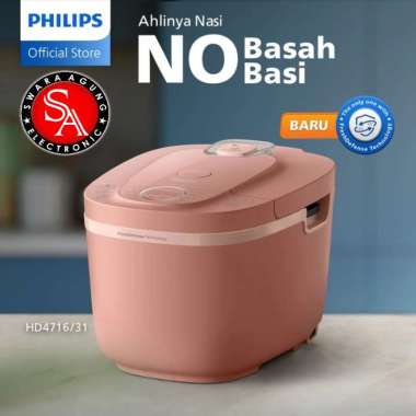 Rice Cooker Digital 1.8 Liter Philips Type : HD4716 - Fresh Defense - Pink ( MEDAN )