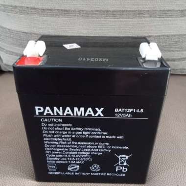 ACCU Aki Baterai Batere Kering 12v 4,5Ah 5Ah 20HR PANAMAX 12V5Ah