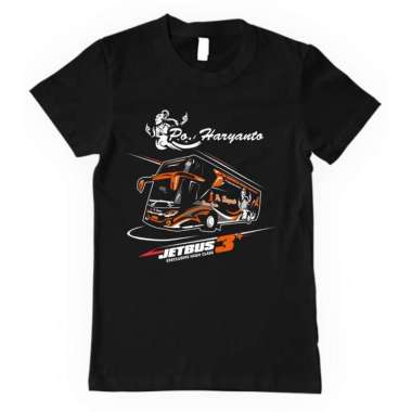 Kaos Baju Distro BUSMANIA Jetbus 3+ BUS Mania polos Bis Bismania SHD XL Hitam