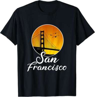Kaos Tshirt Baju Murah San Francisco California Golden Gate Bridge Amerika USA New York polos custom