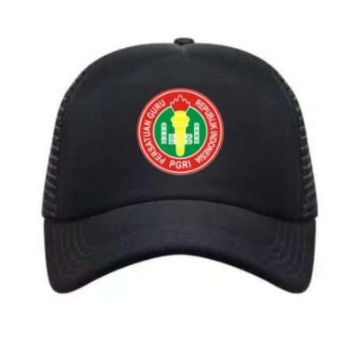 Topi Trucker Jaring Hat Cap Distro Logo PGRI Persatuan Guru Republik Pendidikan sekolah belajar meng