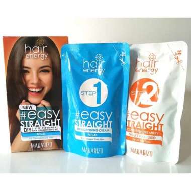 Makarizo Hair Energy Easy Straight 120ml - Pelurus Rambut | Smoothing Rambut Mild 120ml