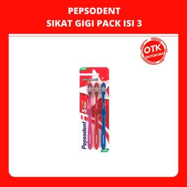 PEPSODENT TOOTHBRUSH SIKAT GIGI ISI 3 PCS PACK soft