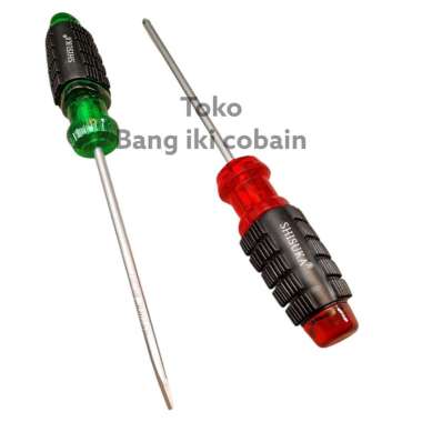 Obeng Magnet 6 inch Plus Minus Obeng 6 inch Gagang Karet OBENG PLUS