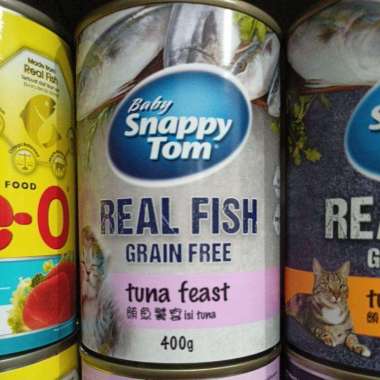 snappy tom 400 makanan basah kucing berkualitas sardine in smok