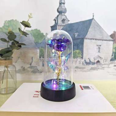 Lampu Bunga LED Mawar Dekorasi Gift Box Hampers Bunga Mawar Rose Bunga Hadiah Valentine Gift BUNGA U