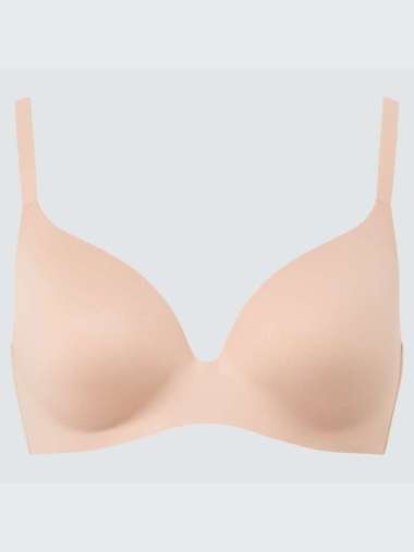 UNIQLO WIRELESS BRA WANITA TANPA KAWAT 3D HOLD 30/32 ABC BEIGE 31
