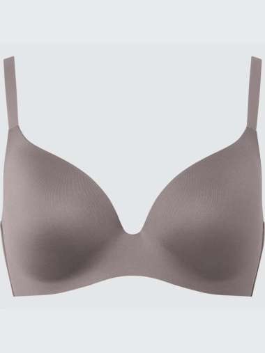 UNIQLO WIRELESS BRA WANITA TANPA KAWAT 3D HOLD 30/32 ABC BROWN 34