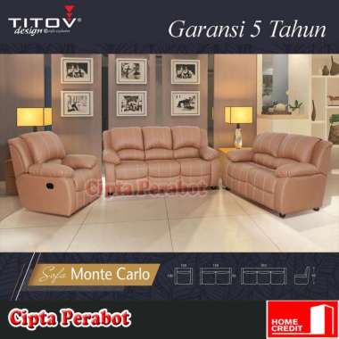 Sofa Titov Recliner Monte Carlo Original Garansi 5 Tahun 1 Person (Recliner)