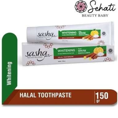 ֍SEHATI֎ SASHA Sasha Toothpaste Pasta Gigi WHITENING | PENCEGAH GIGI BERLUBANG | HERBAL 150 gr