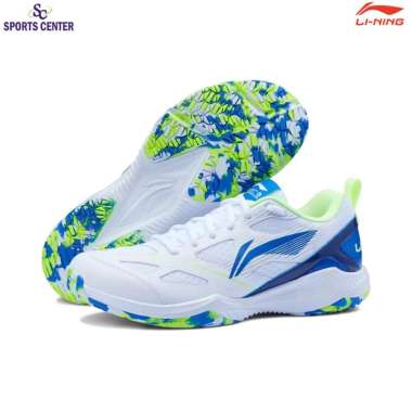 New Sepatu Badminton Lining Blast JF-01 / JF Lite AYTU025-2 White Beaucoup Blue 43 2/3
