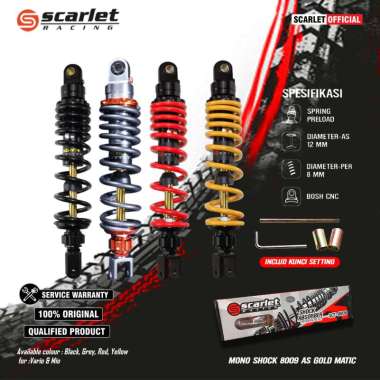 Scarlet Racing - Mono Shock Shok Shockbreaker 8009 AS Gold Mio Black