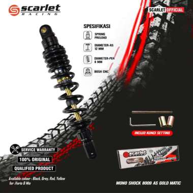 Scarlet Racing - Mono Shock Shok Shockbreaker 8009 AS Gold Mio Black