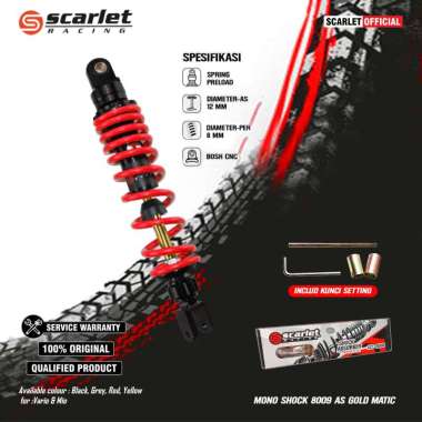 Scarlet Racing - Mono Shock Shok Shockbreaker 8009 AS Gold Mio Red