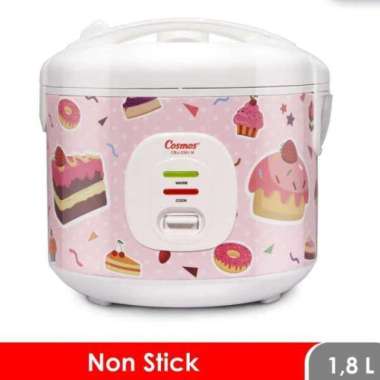 COSMOS Rice Cooker Non Stick Cake Series CRJ 3301 NC / CRJ3301NC / CRJ-3301 NC [1.8 L] [Garansi Resm