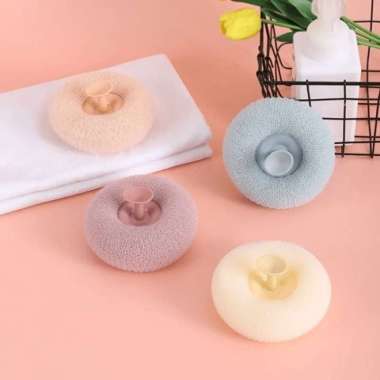 Ball Body Scrubber SPONS MANDI Bulat Penghilang Daki / Shower Puff Penggosok Badan Random