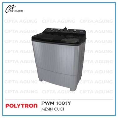 MESIN CUCI 2 TABUNG POLYTRON 10 KG PWM-1081Y / PWM 1081