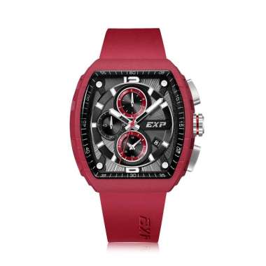 Expedition Eco Ceramic 6782MCR Rubber Strap Jam Tangan Pria Box Set Merah