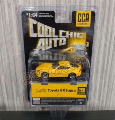 diecast CCA Coolchic Auto mobil TOYOTA GR SUPRA KUNING 1:58 coolchic auto diecast koleksi mainan