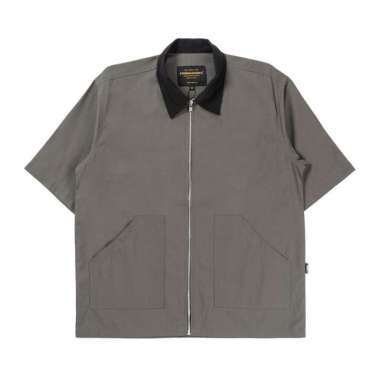 ETERNALWORKS - KEMEJA WORKSHIRT ZIPPER BOXY FIT GREY - KEMEJA ZIPPER GREY BOXY M