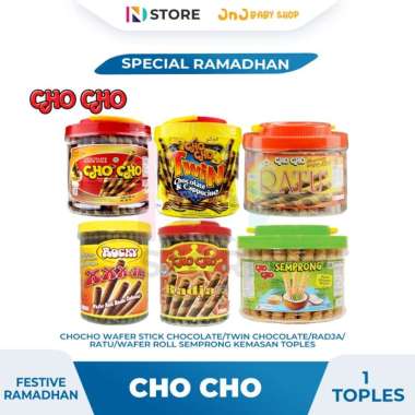 Cho Cho Astor Wafer Stick/Radja/Ratu/Chocolate/Roll Semprong/Twin Kemasan Toples CHOCHO COKELAT 500G