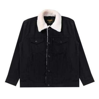 JAKET PRIA - NAKA WHITE SHERPA TRUCKER JACKET - JAKET TRUCKER - SHERPA XL