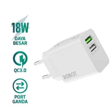 Robot RT-F4 Adapter QC3.0 Charger Dual Port 3A Quick Charger 3.0